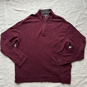 Polo Ralph Lauren Maroon Quarter Zip Sweatshirt Size XL